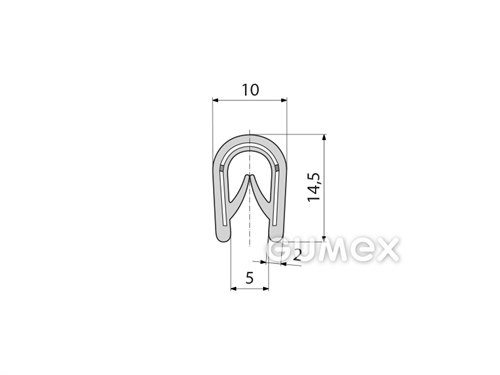 GUMMIPROFIL PIRELI U-FORM - DICHTUNG MIT ARMIERUNG - PVC